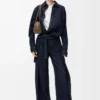Jeans con cintura in denim blu indaco Jeans con cintura in denim blu indaco