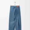 Jeans drappeggiati in denim blu indaco Jeans drappeggiati in denim blu indaco