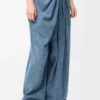 Jeans drappeggiati in denim blu indaco Jeans drappeggiati in denim blu indaco