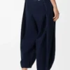 Jeans drappeggiati in denim Indaco scuro Jeans drappeggiati in denim Indaco scuro