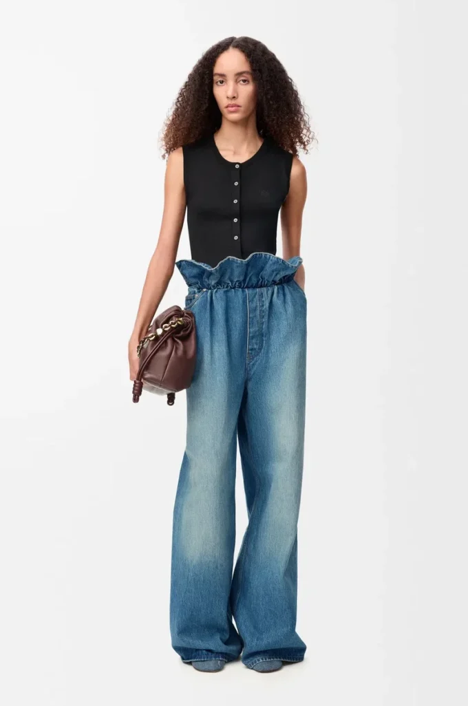 Jeans flamenco in denim blu denim Jeans flamenco in denim blu denim