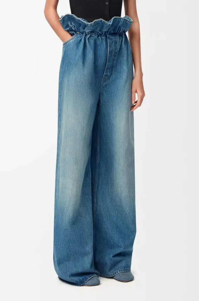 Jeans flamenco in denim blu denim Jeans flamenco in denim blu denim
