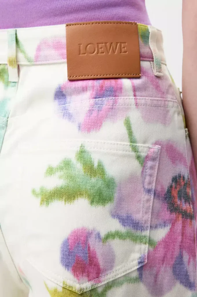 Jeans in denim Bianco/Rosa Jeans in denim Bianco/Rosa