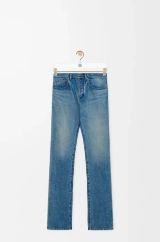 Jeans slim in denim blu vintage