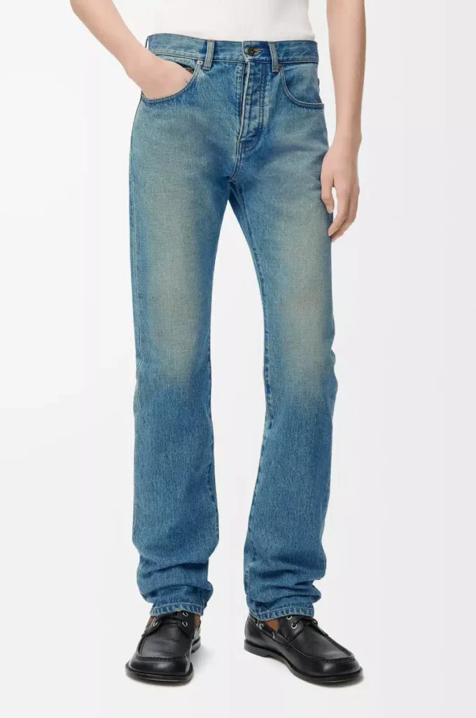 Jeans slim in denim blu vintage Jeans slim in denim blu vintage
