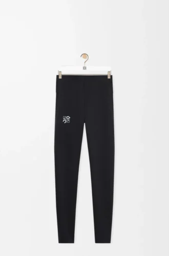 Leggings sportivi in jersey tecnico nero
