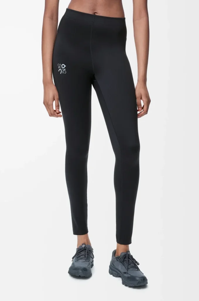 Leggings sportivi in jersey tecnico nero