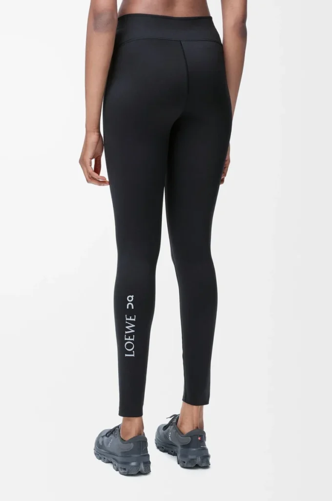 Leggings sportivi in jersey tecnico nero