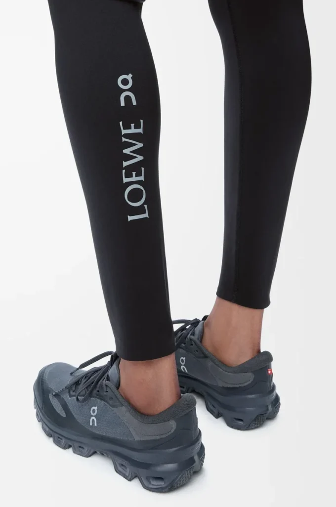 Leggings sportivi in jersey tecnico nero