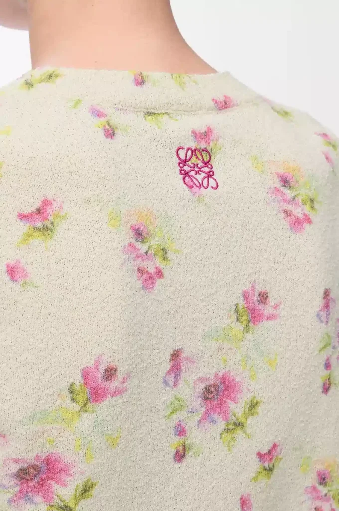 Maglia a maniche corte in misto cotone Bianco/Rosa Maglia a maniche corte in misto cotone Bianco/Rosa