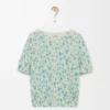 Maglione a maniche corte in misto cotone Bianco/Blu Maglione a maniche corte in misto cotone Bianco/Blu