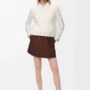 Maglione a maniche corte in misto mohair Bianco