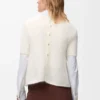 Maglione a maniche corte in misto mohair Bianco