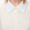 Maglione a maniche corte in misto mohair Bianco
