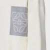 Maglione Anagram con tasca in misto cotone beige/grigio Maglione Anagram con tasca in misto cotone beige/grigio