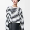 Maglione Anagram in lana Bianco sporco/Blu navy