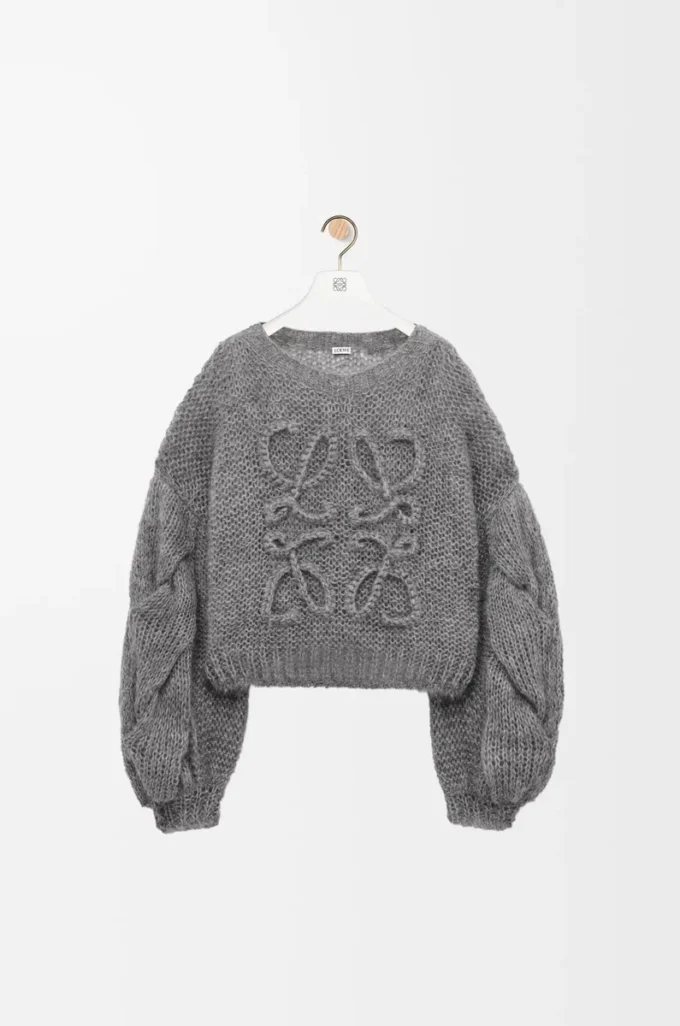 Maglione Anagram in mohair grigio melange Maglione Anagram in mohair grigio melange
