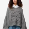 Maglione Anagram in mohair grigio melange Maglione Anagram in mohair grigio melange
