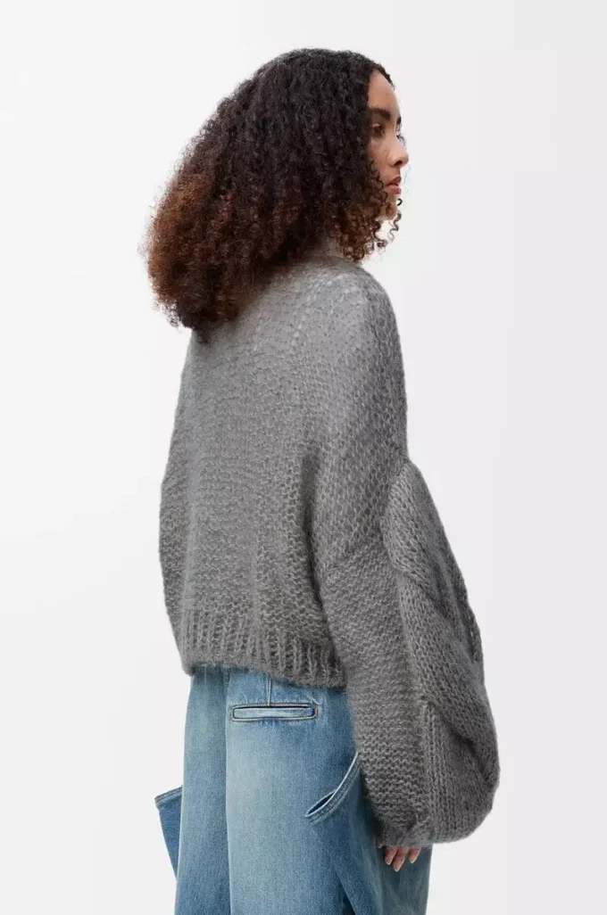 Maglione Anagram in mohair grigio melange Maglione Anagram in mohair grigio melange