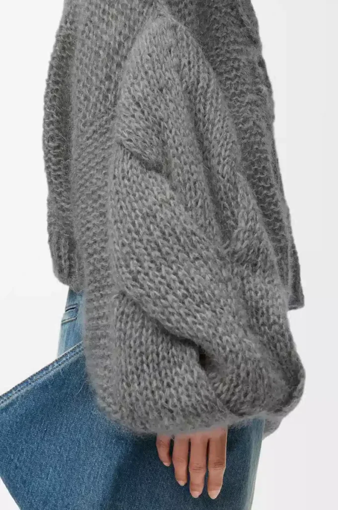 Maglione Anagram in mohair grigio melange Maglione Anagram in mohair grigio melange