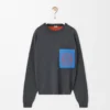 Maglione con tasca Anagram in misto cotone Grigio/Blu