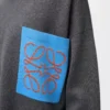 Maglione con tasca Anagram in misto cotone Grigio/Blu