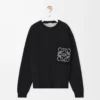 Maglione con tasca Anagram in misto cotone Nero/Bianco