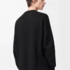 Maglione con tasca Anagram in misto cotone Nero/Bianco