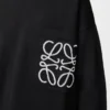 Maglione con tasca Anagram in misto cotone Nero/Bianco