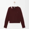 Maglione in cashmere bordeaux/multicolore Maglione in cashmere bordeaux/multicolore
