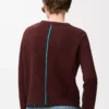 Maglione in cashmere bordeaux/multicolore Maglione in cashmere bordeaux/multicolore