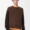 Maglione in cashmere marrone/marrone scuro Maglione in cashmere marrone/marrone scuro
