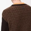 Maglione in cashmere marrone/marrone scuro Maglione in cashmere marrone/marrone scuro