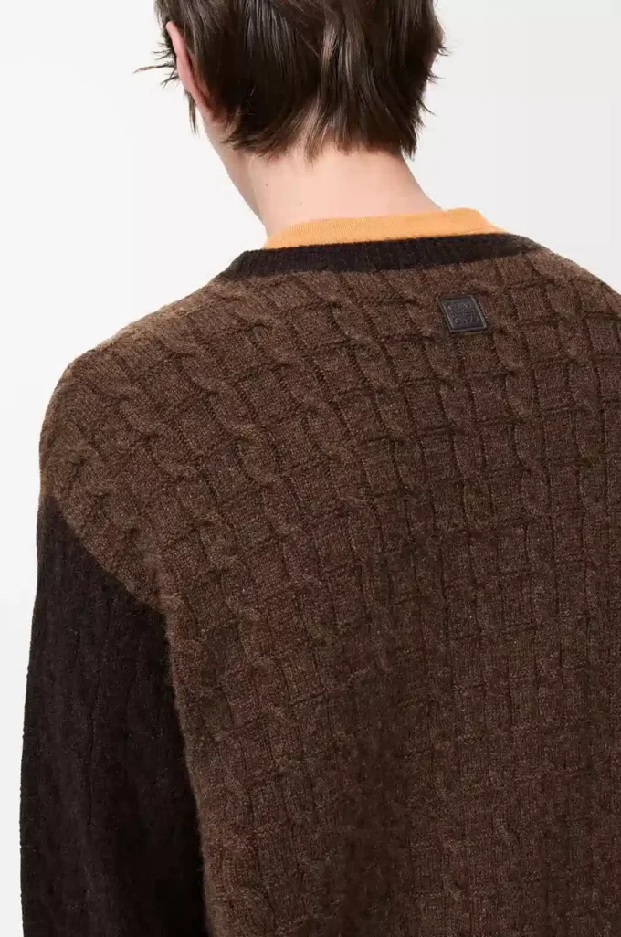 Maglione in cashmere marrone/marrone scuro Maglione in cashmere marrone/marrone scuro