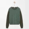 Maglione in cashmere verde chiaro/verde kaki Maglione in cashmere verde chiaro/verde kaki