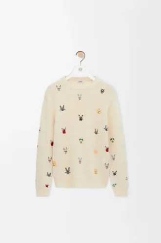 Maglione in lana Bianco/Multicolore