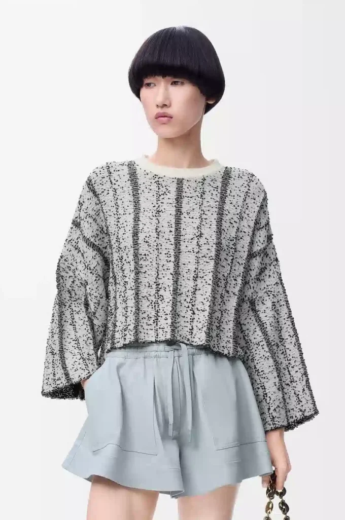 Maglione in lana Bianco/Nero