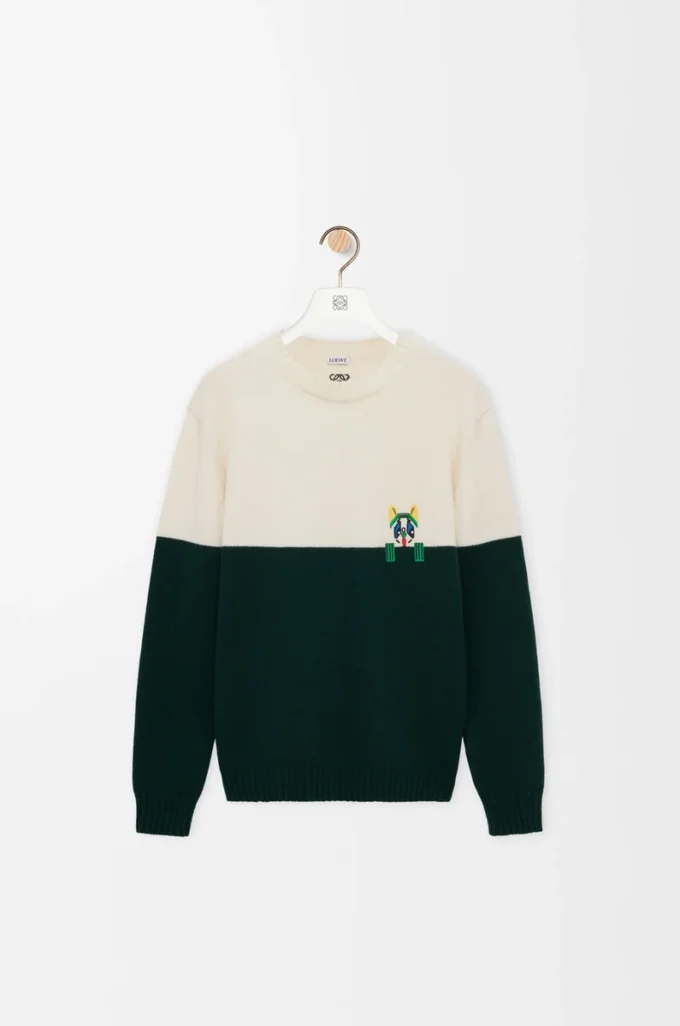 Maglione in lana Bianco/Verde