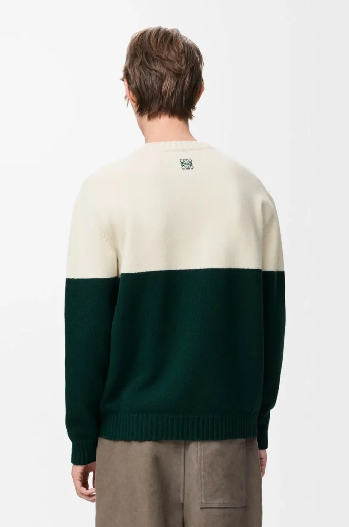 Maglione in lana Bianco/Verde