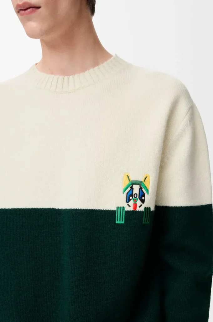Maglione in lana Bianco/Verde
