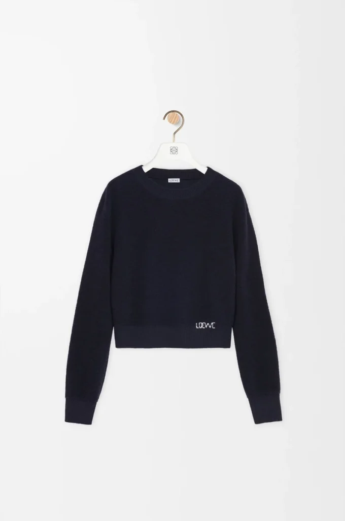 Maglione in lana blu navy Maglione in lana blu navy
