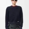 Maglione in lana blu navy Maglione in lana blu navy