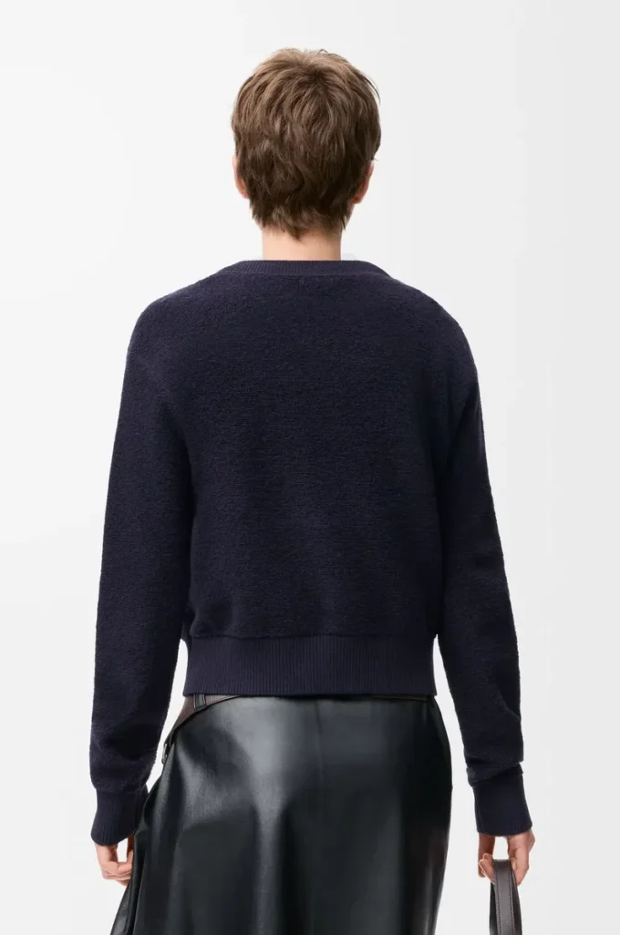 Maglione in lana blu navy Maglione in lana blu navy