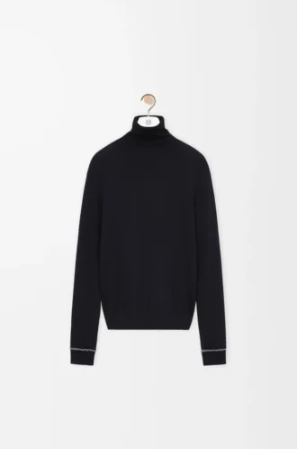 Maglione in lana blu navy/grigio Maglione in lana blu navy/grigio