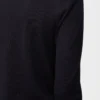 Maglione in lana blu navy/grigio