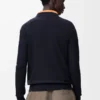 Maglione in lana blu navy scuro
