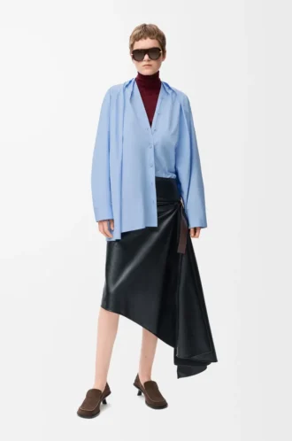 Maglione in lana bordeaux/arancione