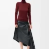 Maglione in lana bordeaux/arancione Maglione in lana bordeaux/arancione