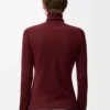 Maglione in lana bordeaux/arancione Maglione in lana bordeaux/arancione