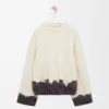 Maglione in lana Ecru/Marrone Maglione in lana Ecru/Marrone